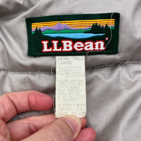 Vintage LL Bean Coat Penobscot Parka Mens Tall Large Hooded Outdoor USA Made - Picture 9 of 12